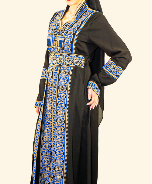Kaftan Palestinien Syrianna – Robe Kaftan Brodée du Levant