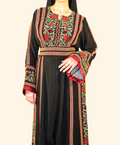 Kaftan Rose Rouge de Damas Syrianna – robe kaftan brodée